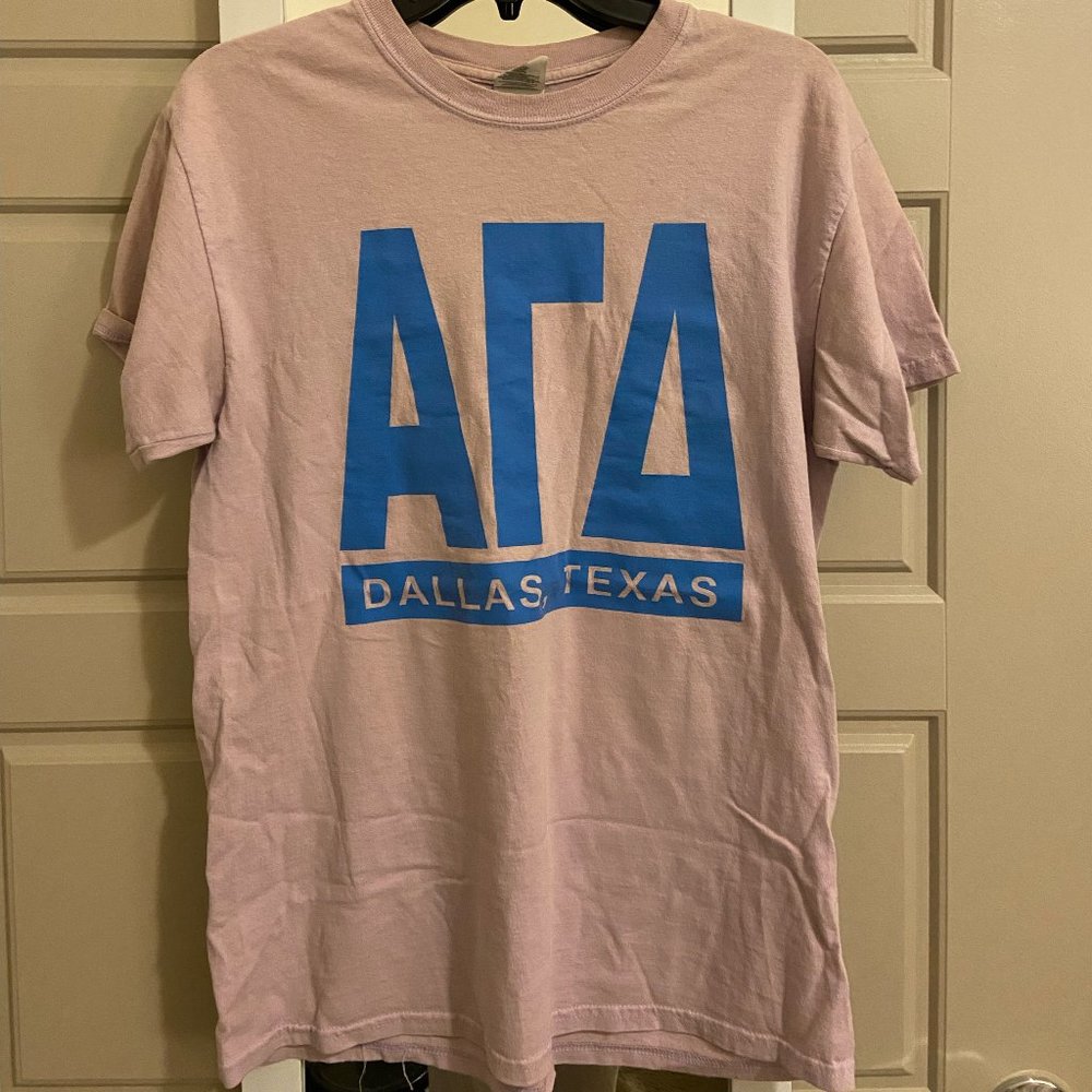 Pink and blue Alpha Gamma Delta AGD t-shirt